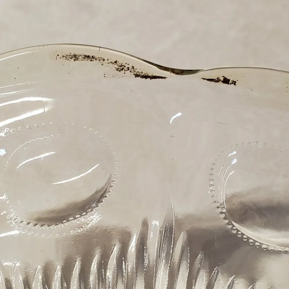 Bartlett Collins St. Genevieve Clear Divided Platter